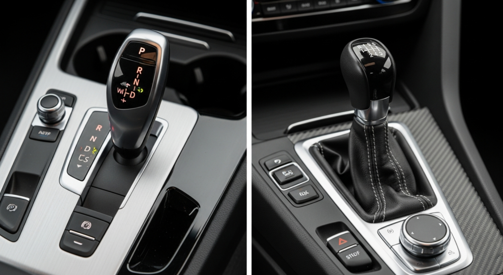 Comparison of automatic and manual car gear controls for driving lessons