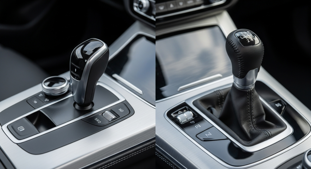 Comparison of automatic and manual gear controls